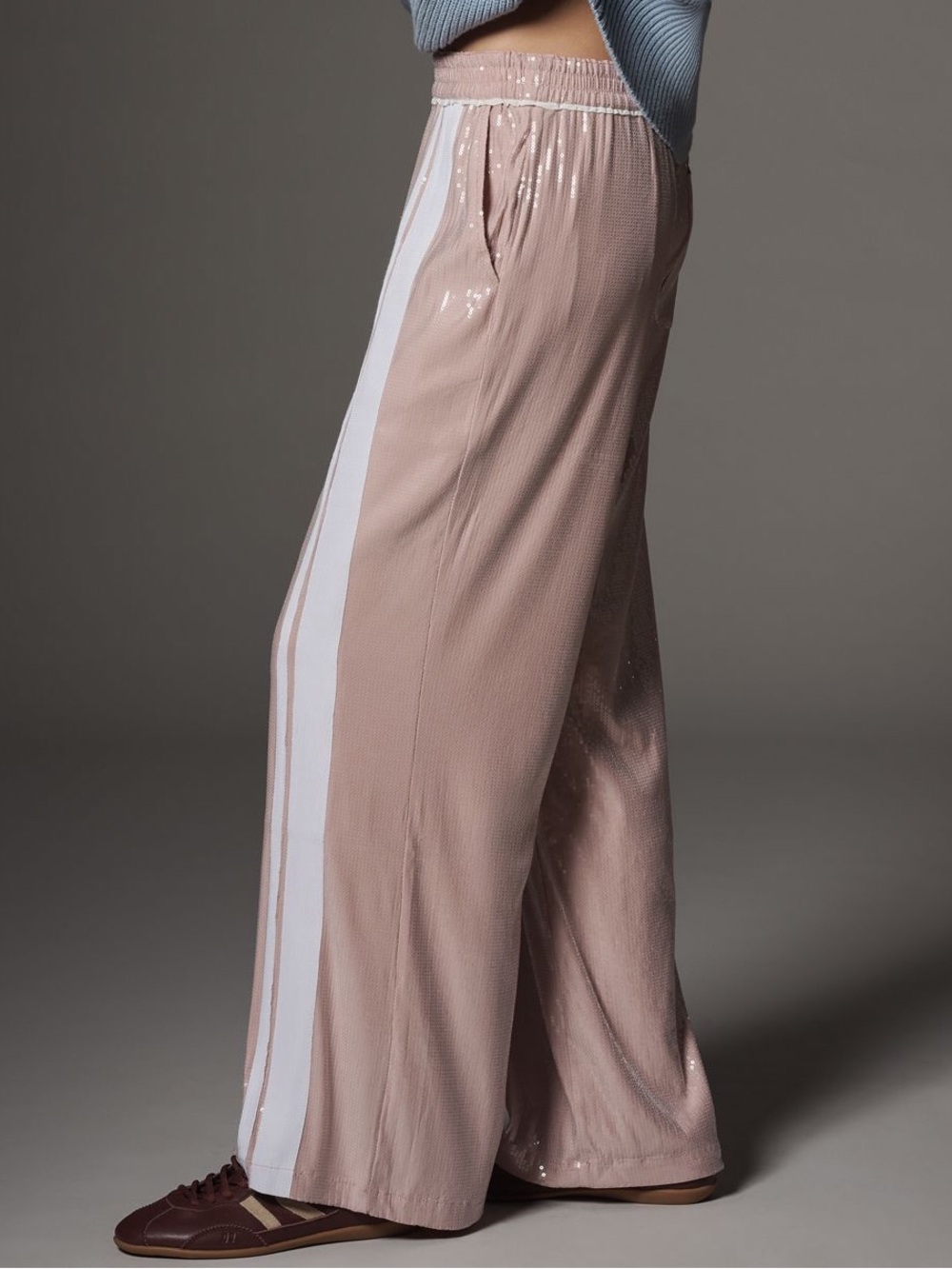 The Brooklin Sequin Pull-On Track Pants by MAEVE